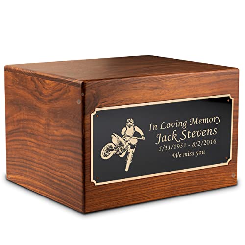 GetUrns Aura Adult Solid Wood Cremation Urn Box for Human