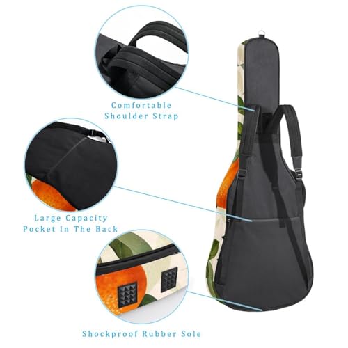 Sac de guitare électrique et basse orange pour protéger des rayures - 3