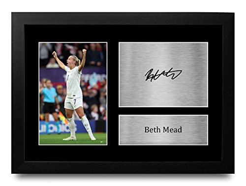 Photo autographe signée Beth Mead A4 cadeau football supporters
