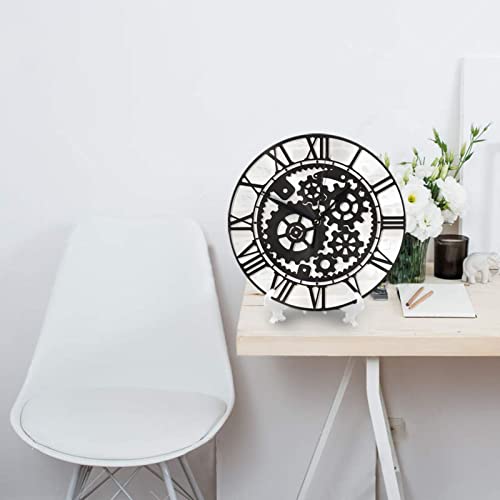 Gougeta Mechanical Moving Gear Skeleton Silent Non Ticking Round Wall Clock, Decorative Clocks Battery Operated For Home Bedroom Office School Decor #TOP3