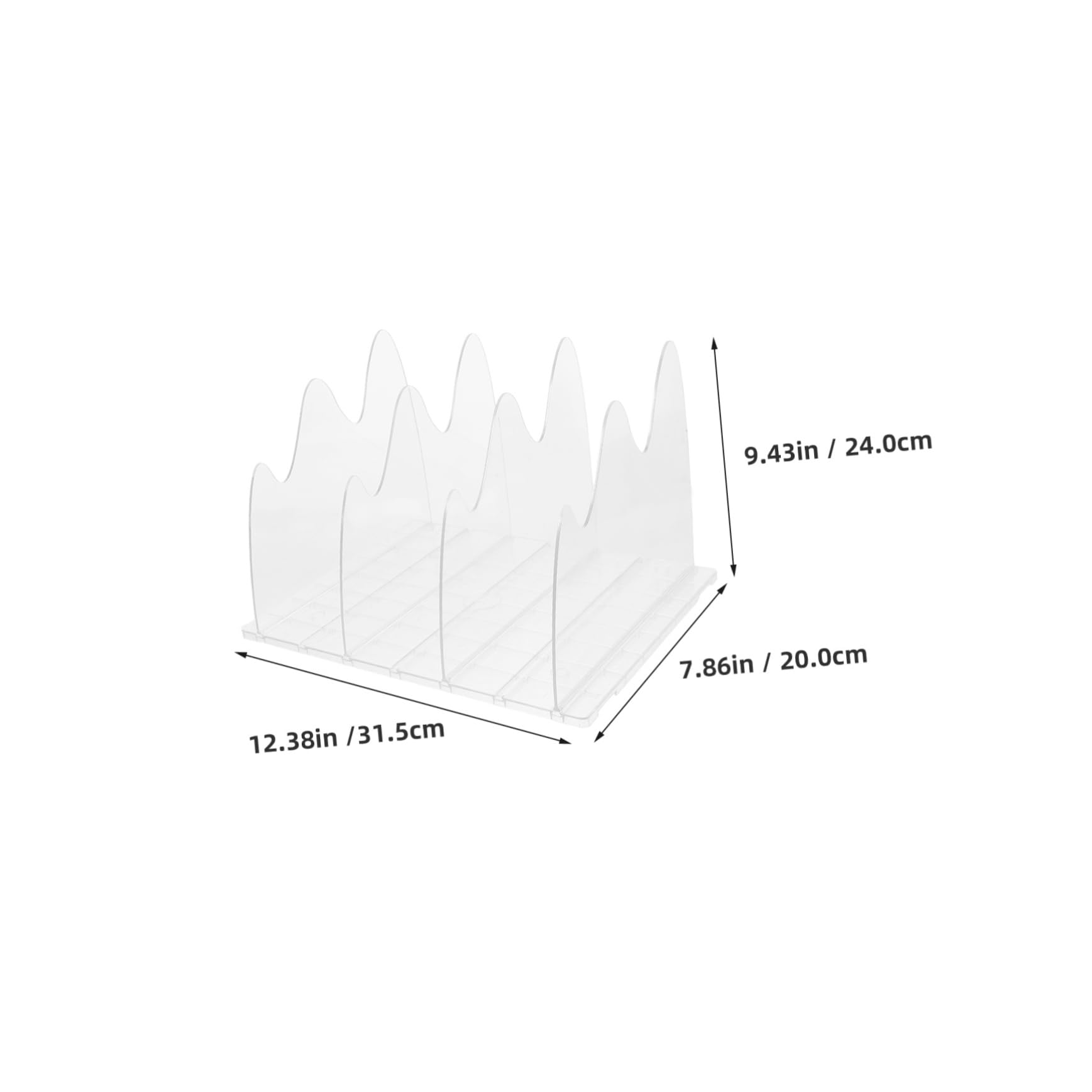 Divisor de Estantes Ajustable de Plástico Transparente, Organizador Creativo con Múltiples Compartimentos para Bolsos, Correo y Oficina