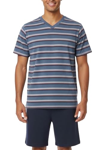 Cocain underwear Herren Shorty Schlafanzug Kurzärmelig Schlafshirt Schlafshort Single-Jersey Atmungsaktiv Gr. XXL Freizeitpyjama