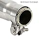 Motorrad Auspuffrohr, 38-51mm Universal Motorrad Auspuffrohr Edelstahl Endschalldämpfer Spitze Rostfreier Stahl Motorrad-Endrohre