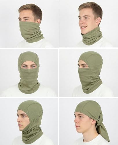 Image of BOCOMAL FR Face Mask Flame Resistant Balaclava 5.5oz Lightweight Arc Rated Helmet Liner Covering Hood for Welding