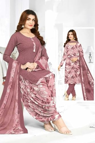 Image of Priyashi Women Unstiched Crepe dress materials | Crepe Salwar Suit for women with dupatta | suit material for women unstitched
