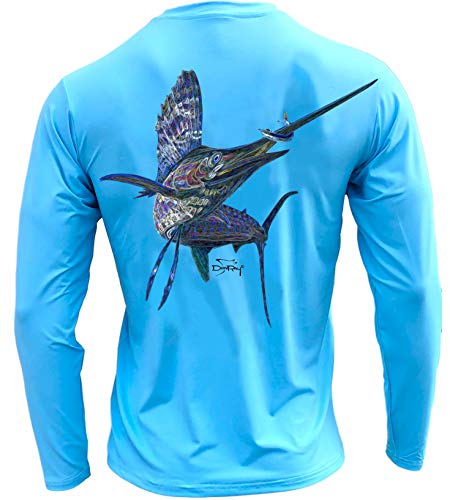 Tormenter "Key Largo SPF-50, Snag Resistant Performance Shirt (Electric Sailfish Blue, Small)