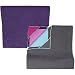 Skidless Non Slip Suede Microfiber Hot Yoga Towel - Exclusive Pockets at Each Corner to Secure Your Towel To Your Mat (Tenchi Ears) - Diamond Graphite