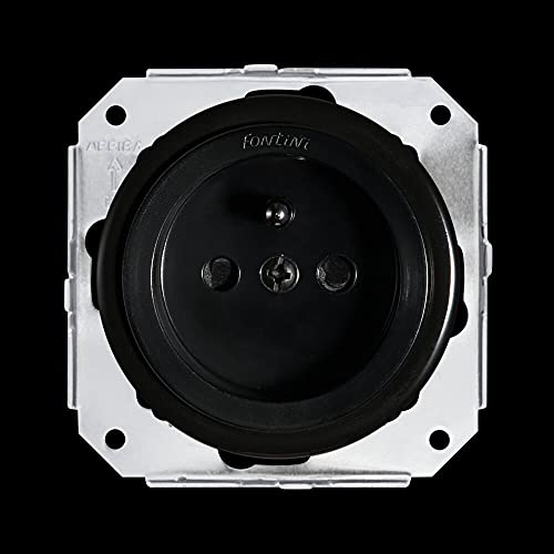 FONTINI - GARBY COLONIAL - Prise avec terre Porcelaine Noire 16A-250V Réf. 31208273 Cover