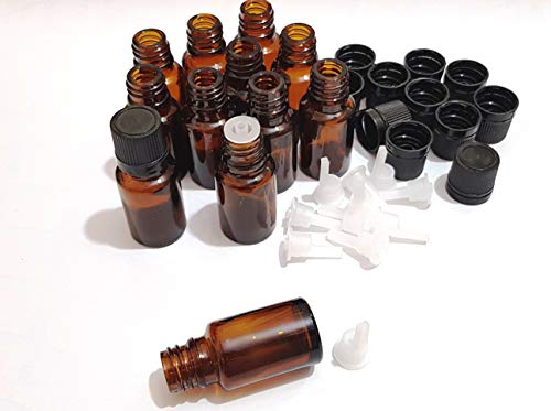 Image of Pure Source India Empty 15 ML Amber Glass Bottle With Leak-Proof Euro Dropper And Cap With Seal,Suitable To Store Essential Oil,Medicine Etc...(Set of 6 Pcs)