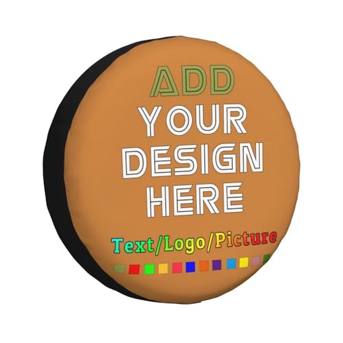Image of Custom Spare Tire Cover with Picture, Customize Wheel Cover with Logo Personalized Waterproof Dust-Proof Polyester Tire Protectors for Trailer RV SUV All Vehicle, Peru