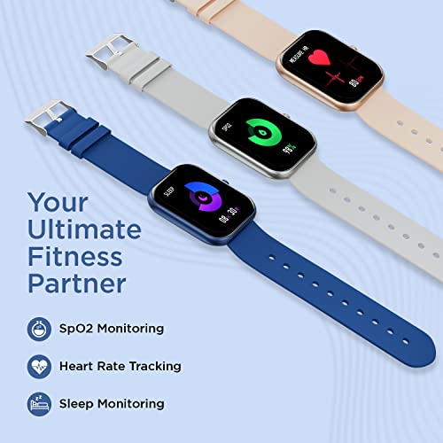 Image of Fire-Boltt Dazzle 1.83 inch Smartwatch Full Touch Largest Borderless Display & 60 Sports Modes (Swimming) with IP68 Rating, Sp02 Tracking, Over 100 Cloud Based Watch Faces (Navy Blue)