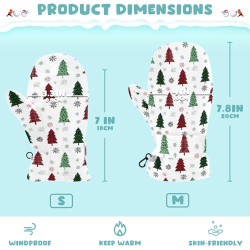 Image of Plaaee Early 1990s Pattern Kids Glove Warm Mitten Winter Favor for Toddler Boys and Girls Children Cold Weather Gloves
