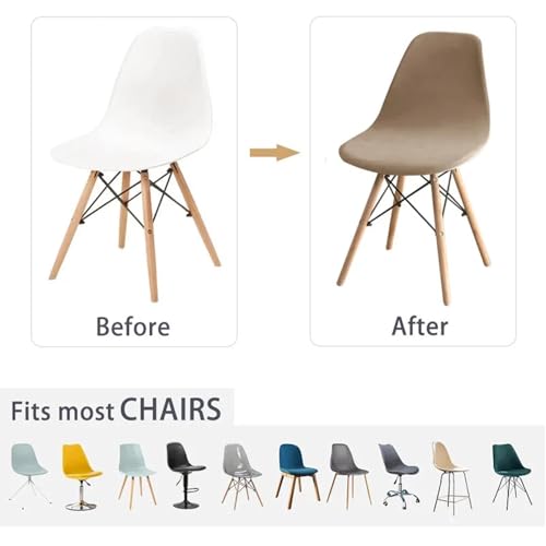 Housse de chaise velours dossier court et taille réglable - 3