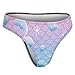 XUTSAKDCJ Womens Underwear No Show V Waisted Seamless Thongs Breathable Mermaid Scale Panties Fashion G-string