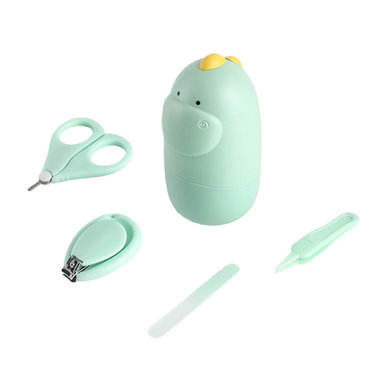 Milisten Baby Nail Clippers Kit Set of Scissors Tweezers Nail File Holder Care Tools Soft Rounded Edges Newborn Safe Easy to Store Random Color