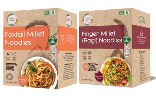 Image of Wisdom Roots Ragi & Foxtail Millet Noodles Combo Pack, 384g each |Tastemaker Inside | No Maida, MSG or Refined Oil|Rich in Calcium, Protein & Fiber|Healthy Instant Noodles
