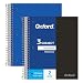 Oxford 3-Subject Poly Notebooks, 8-1/2" x 10-1/2", Wide Rule, Assorted Color Covers, 150 Sheets, 3 Poly Divider Pockets, 2 Pack (10385)