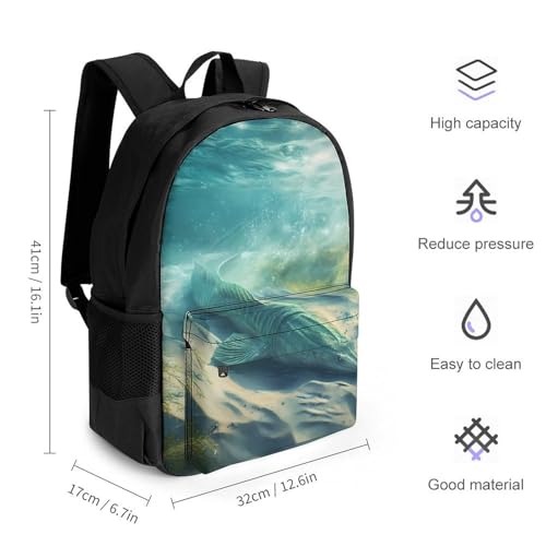Sturgeon Fish Laptop Backpack for Men Women Fashion Computer Bag Business Travel Daypack2