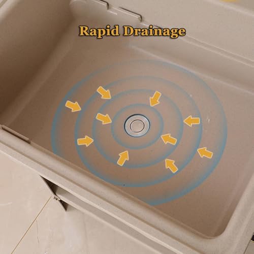 Lave-animaux et évier utilitaire portable avec bac à linge de garage