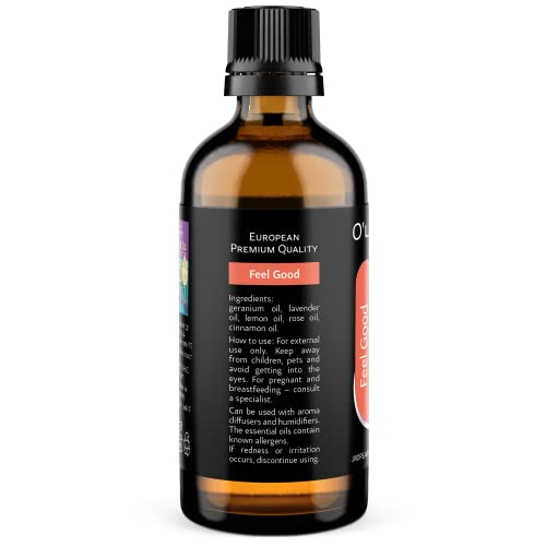 Essential Oil For Feel Good Aromatherapy 3.4 Fl Oz Oils For Diffusers That Smell Good, Aroma Diffuser Essential Oil Blend Smell Goods For House, Office Air Freshener Mood Boost Aromatherapy Oil #TOP6