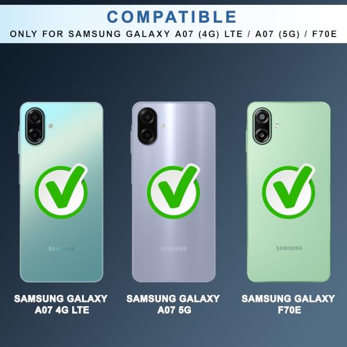 Image of CEDO Backcover for Samsung Galaxy A07 (4G) LTE / A07 (5G) / F70E | Camera Protection Bump Shockproof Edge | Ultra Hybrid Transparent Acrylic Clear TPU+PC Hard Backcase Cover (Black)