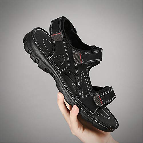 Gospt Men's Adjustable Three Strap Athletic River Sandals Shoes with Hook and Loop Closures Flat4