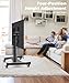 Rolling TV Stand, Portable Mobile Floor Confidence Monitor Stand on Wheels for 32-75 Inch Flat Screen TVs, Low Profile TV Cart with Height and 90° Viewing Angle Adjustable, Max VESA 600x400mm, 100lbs