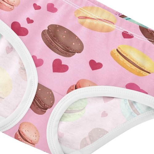Wusikd Colorful Macarons Girls' Underwear Cotton Chocolate Heart Girls Briefs Soft Toddler Underwear 2T4