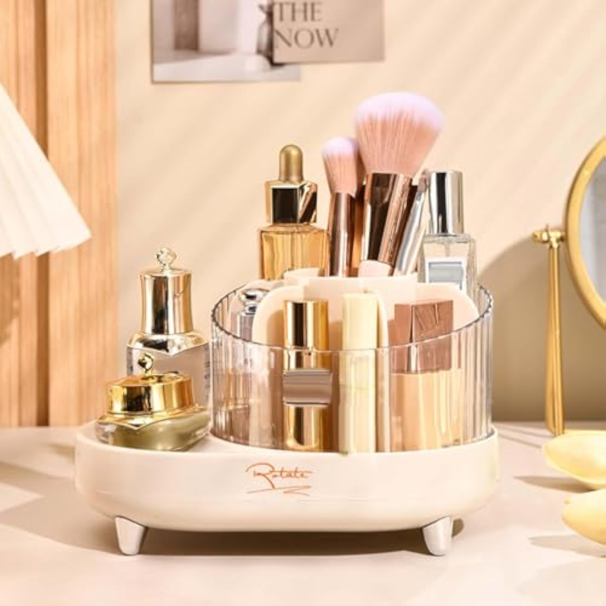 Rotating Makeup Brush Holder Simple Container