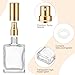 Domensi 30 Pcs 15 ml Glass Perfume Bottles Mini Glass Empty Spray Atomizer Bottles Bulk Refillable Small Perfume Dispenser Container with Pump Tool for Travel Plants Hair Cleaning Skin Care(Gold)