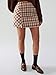 EXLURA Women's Fashion Faux Wool Mini Skirt High Waisted Y2K Trendy Side Slit Tweed Plaid Skirts 2025 Fall Winter Outfits Orange