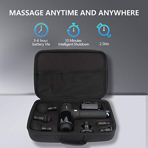 Massage Gun Deep Tissue Percussion Muscle Massager Handheld Body Massagers Power Massager Sports Drill Portable Electric Fascia Gun for Pain Relief Soreness Stiffness with 6 Heads,Massage Gun Quiet - Thumbnail 2