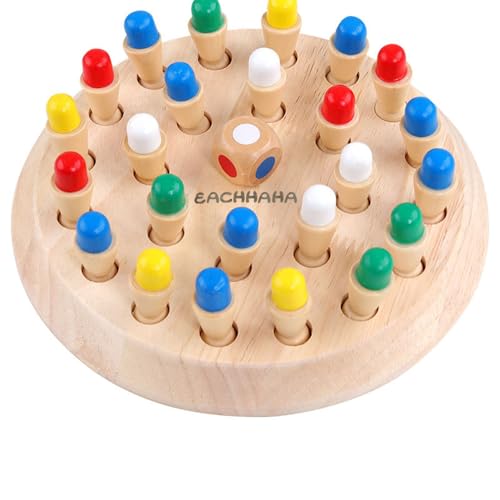 EACHHAHA Juguetes Montessori 4 años,Ajedrez de Memoria,Juego de Mesa,Ayuda a Mejorar la Memoria y la percepción del Color,Juegos educativos para niños de 3 4 5 años(Clásico)