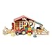 Tender Leaf Toys - Farmyard Tractor - Wooden Tractor Toy with Removeable Trailer, Animals and Accessories - Open-Ended Play Toy, Farm Pretend Play for Boys and Girls - Age 18m+