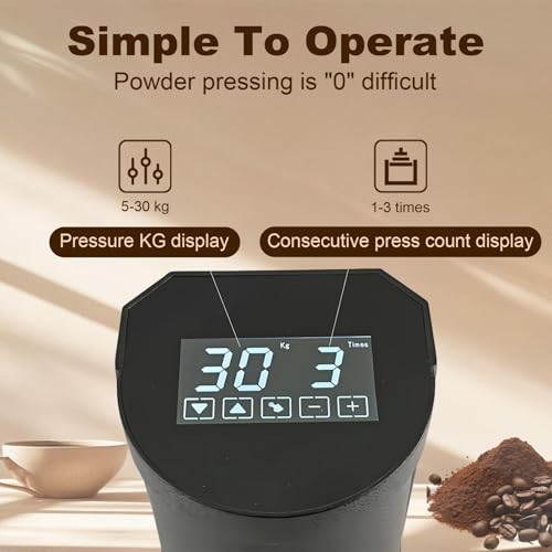 Prensador automático de café – Máquina eléctrica de prensa de granos en polvo con presión ajustable