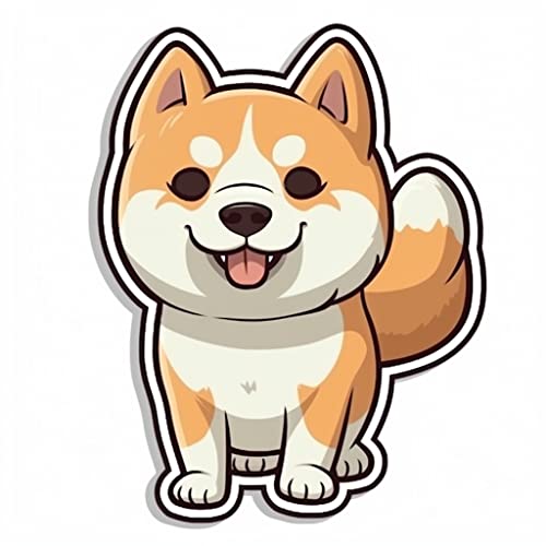 Image of Yoonek Graphics Shiba Inu Dog Vinyl Decal Sticker for Car, Laptop, Tumbler, More. #001610