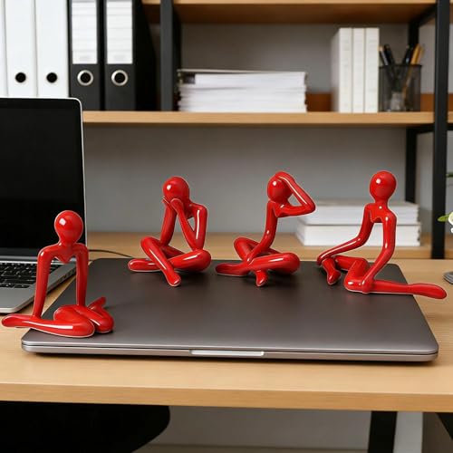 Juego de 4 Estatuas Abstractas para Decoración Moderna miniatura 6