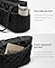 Uselike Tote Bag for Women, Lightweight Puffer Tote Work Bags with Compartments for Travel, Quilted Shoulder Bag with Zipper (Black)
