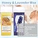 Double Depilatory Roll on Wax Heater Roller Warmer Cartridge Strips Hair Removal Kit with ON/OFF Switch (Honey & Lavender Wax & 200 Paper)