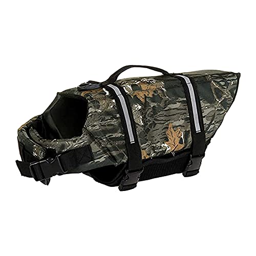 Chaleco salvavidas en aguas bravas, flotabilidad, traje de baño altamente reflectante, rayas ajustables, ropa para perros para mascotas grandes y pequeñas, chaleco salvavidas para perros L, Negro ,