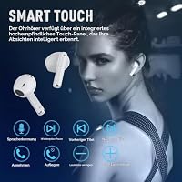 Bluetooth Kopfhörer In Ear, Kopfhörer Kabellos Bluetooth 5.3 mit 4 ENC Noise Cancelling Mic, 50 std HiFi Stereo Kabellose Earbuds, IP7 Wasserdicht Touch Control Wireless Ohrhörer für iPhone Android – Ansicht 3