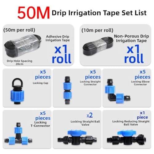Kit d'irrigation goutte à goutte 16 mm avec vannes et connecteurs - 8