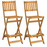 Dimensions et capacité de charge : le lot se compose de deux chaises dont les dimensions extérieures sont de 45 x 58 x 118 cm (l x p x h). L'assise mesure 40 x 37 cm. La construction solide assure la stabilité et permet une charge maximale de 110 kg par siège.