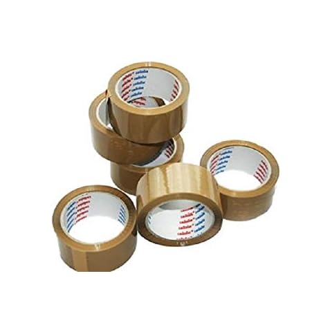 12 x Pro Plast Branded ® Low Noise Brown Packing Parcel Tape 48mm x 66M Cover