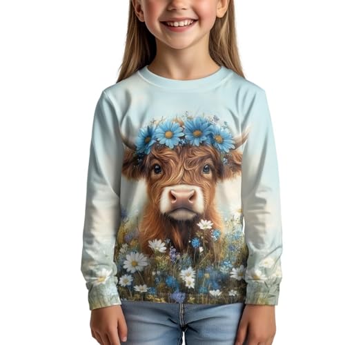Image of Uourmeti Girls Graphic Tees Long Sleeve T Shirts for Teens Casual Tshirts Junior Sportswear Fall Tops
