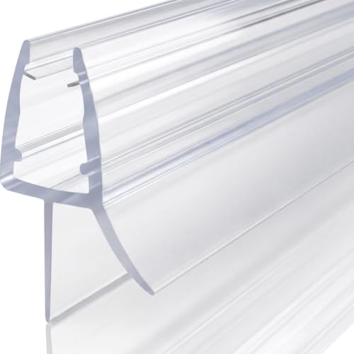 Vellure Shower Screen Seal Strip Premium Shower Door Seal Strip for 8 mm (+-1) Shower Glass Thickness Shower Seal Strip Long Lasting PVC Finish Transparent Universal Length up to 90cm