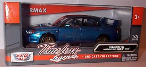 motor max timeless legends S'ubaru Impreza WRX STi in aqua blue Vehicle 1:24 scale diecast model