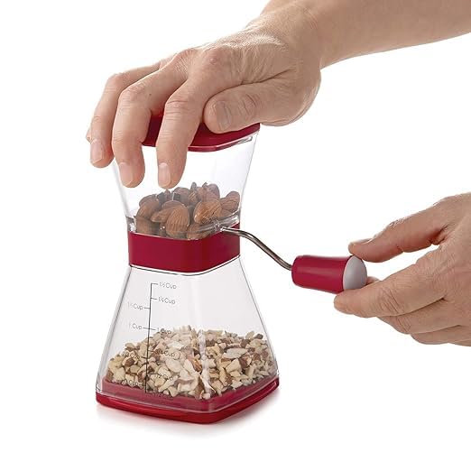 MONYRO Smart Chilli & Dry Fruit Cutter | Kitchen Gadgets for Dry Fruit & Vegetable Chopper | badam Onion Chilli Cutter Machine with Stainless Steel Blade | Red (Pack of 1) 3 41IgfJQPaQL