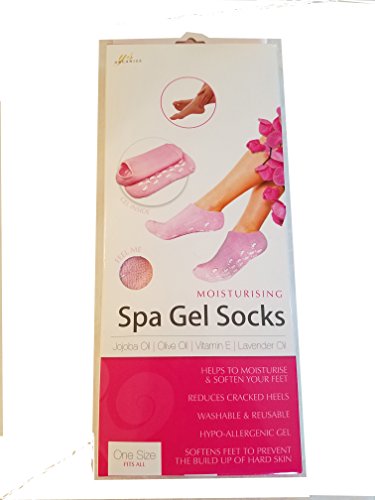 Fantastic Solution For women with Dry cracked skin on Heels and Feet. Moisturizing Spa Gel Socks with soft gel of Jojoba and Lavender Oil plus Vitamin E with a Lavender Smell.