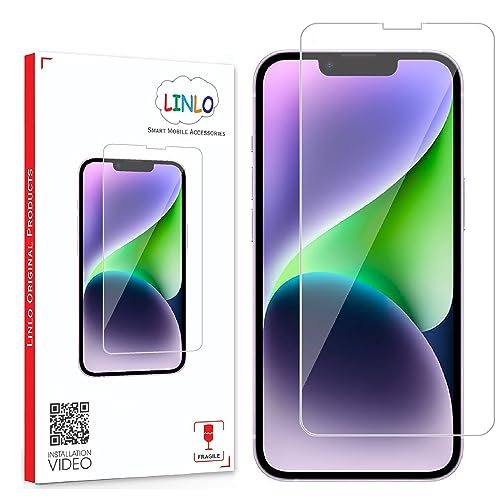 Image of Tempered Glass Screen Protector Compatible for Apple iPhone 14 with Full Screen Coverage; Except Edges and Easy Installation Kit(Transparent), Pack of 1